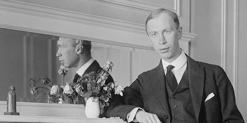 Black and white formal tailoring portrait